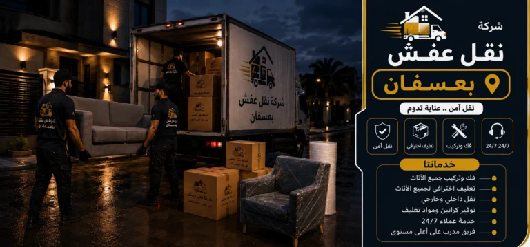 شركة نقل عفش بعسفان تقدم خدمات متكاملة لنقل الأثاث السكني والتجاري مع التغليف الاحترافي والفك والتركيب ونقل الشقق والفلل والمكاتب بواسطة فرق متخصصة وسيارات مجهزة للحفاظ على جميع المنقولات.