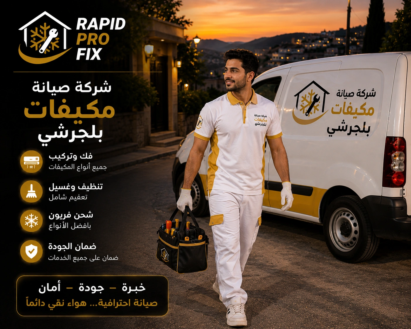 شركة صيانة مكيفات بلجرشي تقدم خدمات فك وتركيب ونقل وإصلاح جميع أنواع المكيفات مع اختبار التشغيل وضبط كفاءة التبريد.