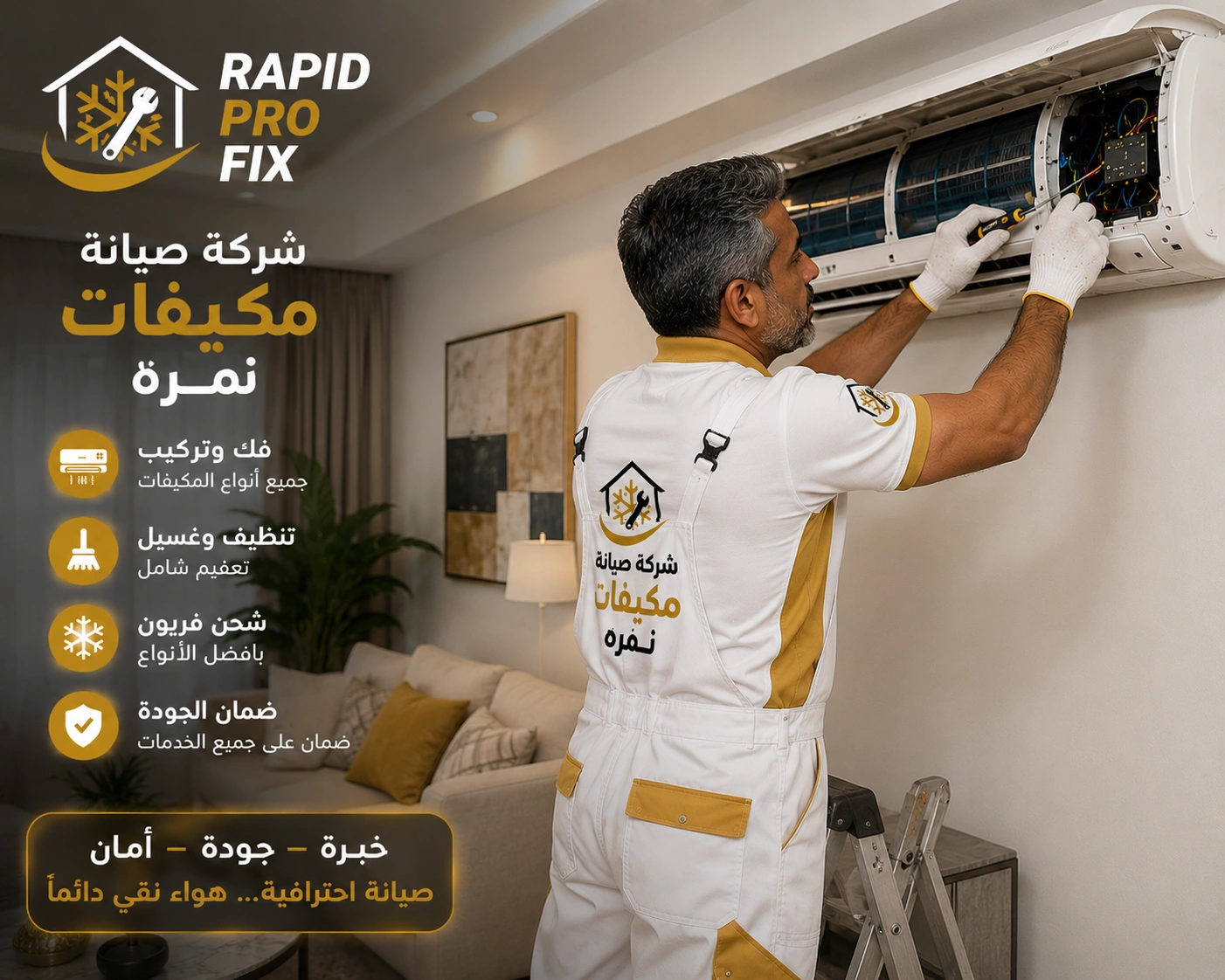 شركة صيانة مكيفات نمره متخصصة في تنظيف وغسيل وتعقيم المكيفات وإزالة الأتربة والرواسب لتحسين جودة الهواء.