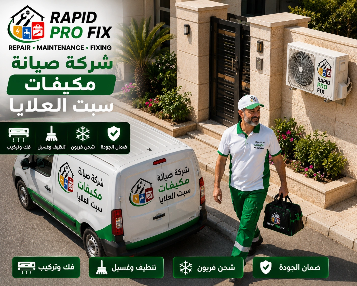 شركة صيانة مكيفات سبت العلايا تقدم خدمات فك وتركيب ونقل وإصلاح جميع أنواع المكيفات مع اختبار التشغيل بعد الصيانة.