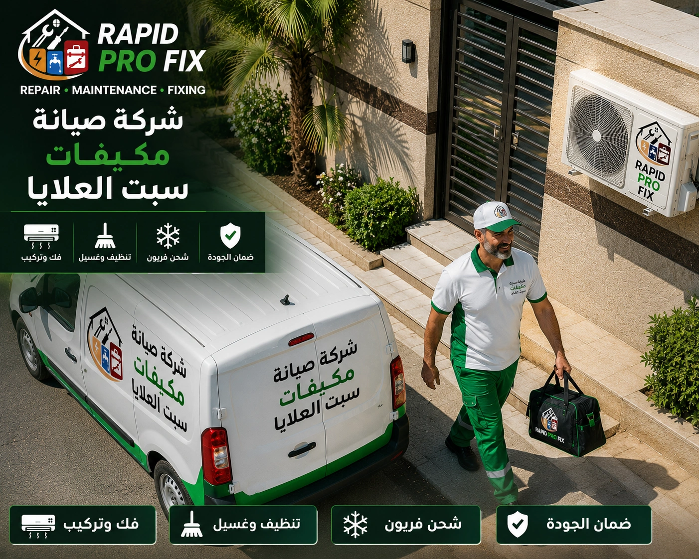 أفضل شركة صيانة مكيفات سبت العلايا تقدم خدمات صيانة وإصلاح وتنظيف وغسيل وشحن فريون لجميع أنواع المكيفات المنزلية والتجارية.