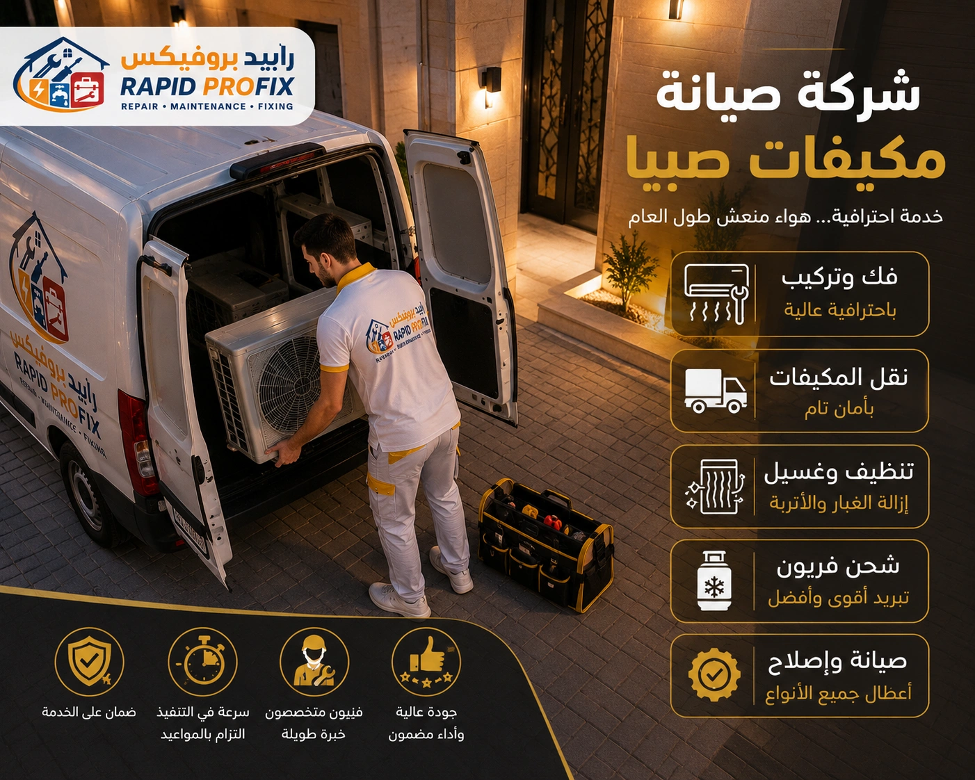 أفضل شركة صيانة مكيفات صبيا تقدم خدمات صيانة وإصلاح وتنظيف وغسيل وشحن فريون لجميع أنواع المكيفات المنزلية والتجارية.
