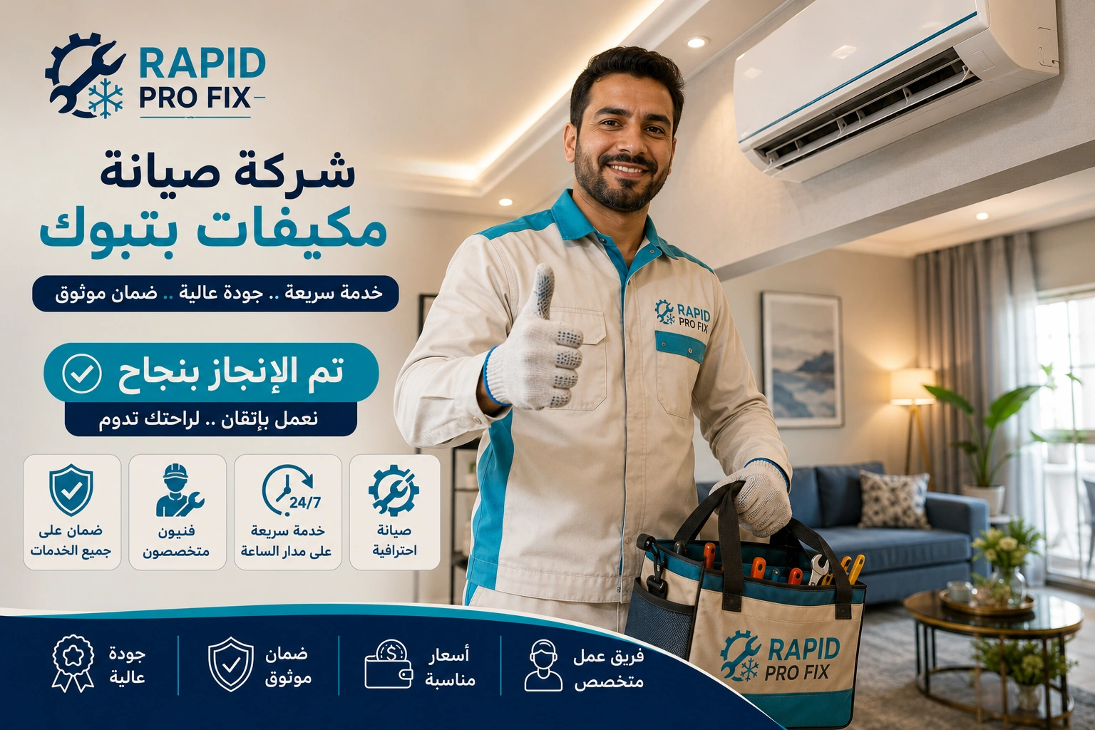 شركة صيانة مكيفات بتبوك تقدم خدمات فك وتركيب ونقل وإصلاح جميع أنواع المكيفات مع اختبار التشغيل بعد الصيانة.