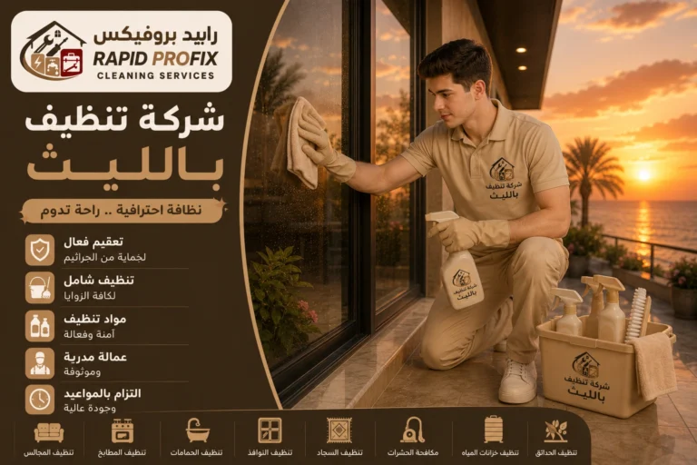شركة تنظيف بالليث تقدم خدمات تنظيف احترافية للمنازل والفلل والشقق باستخدام أحدث معدات وتقنيات التنظيف.