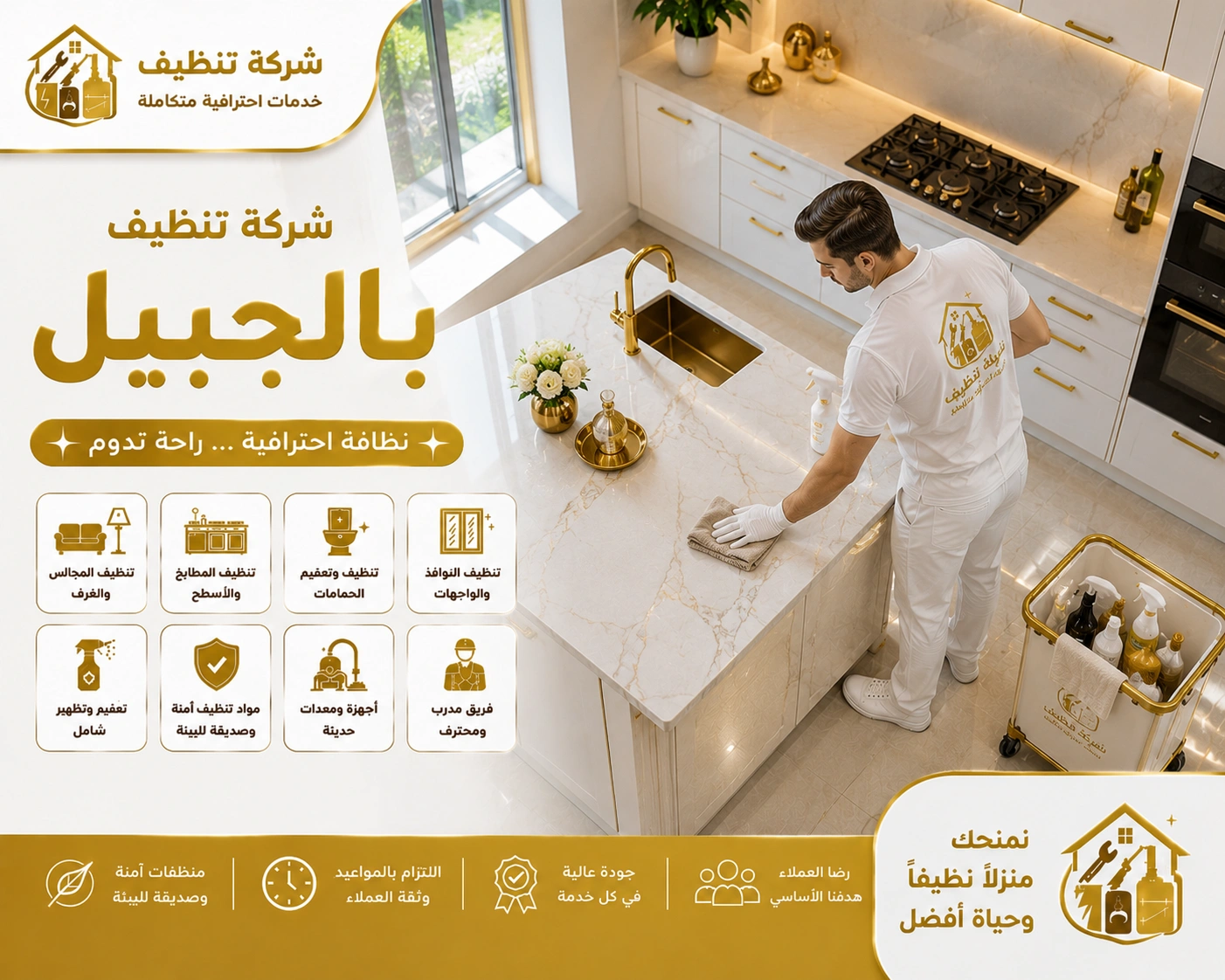 شركة تنظيف بالجبيل تقدم تنظيف الأرضيات والرخام والسيراميك باستخدام معدات تنظيف احترافية وتقنيات حديثة.