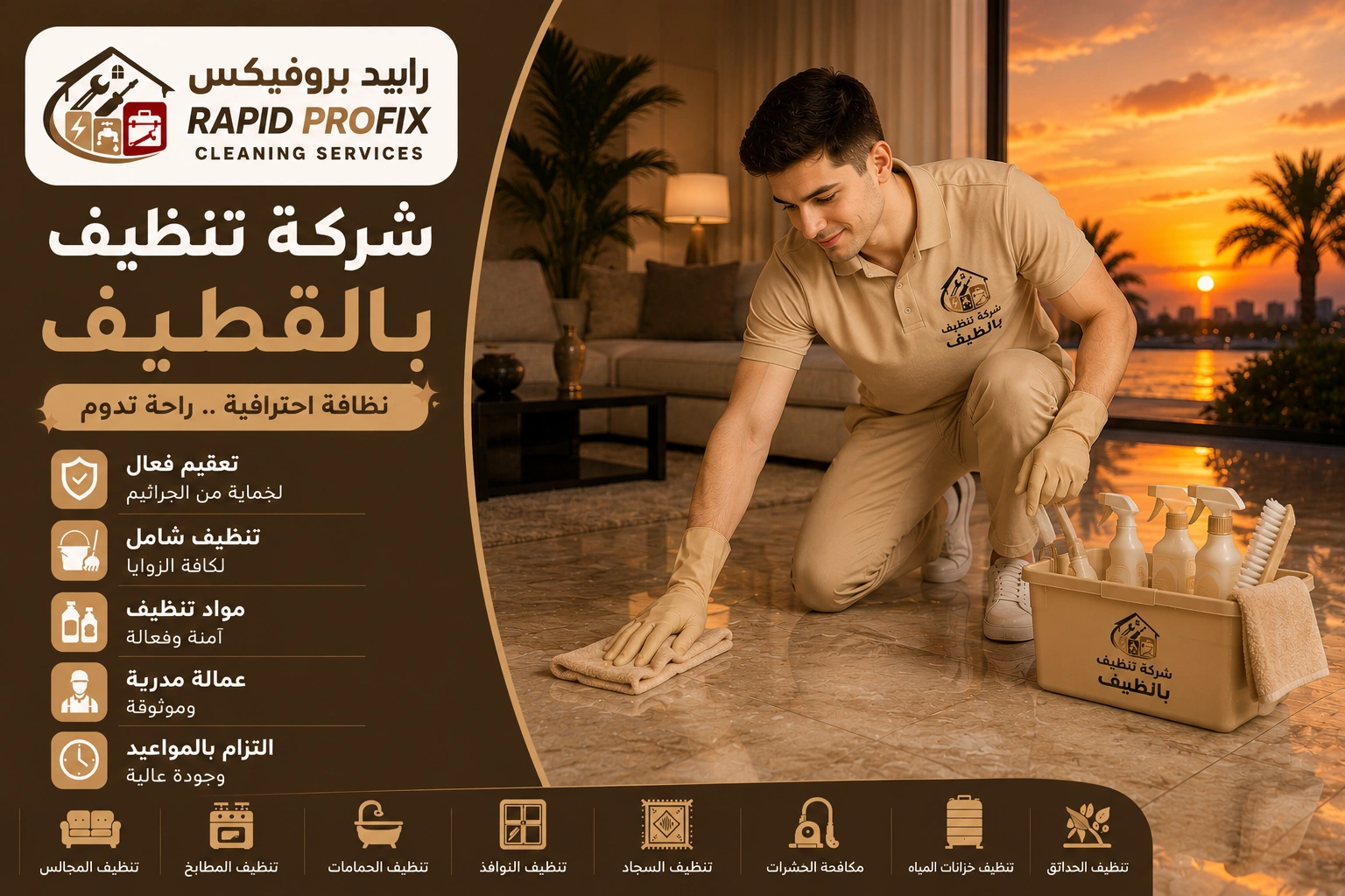 تنظيف الكنب والسجاد بالبخار في القطيف باستخدام أجهزة حديثة لإزالة البقع والروائح واستعادة نظافة المفروشات.