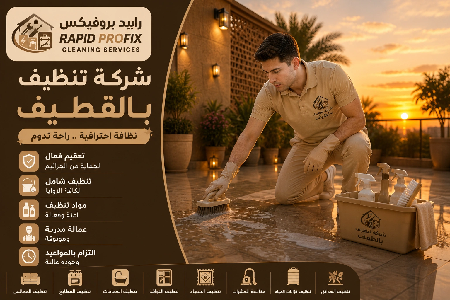 شركة تنظيف بالقطيف تقدم تنظيف الأرضيات والرخام والسيراميك باستخدام معدات تنظيف احترافية وتقنيات حديثة.