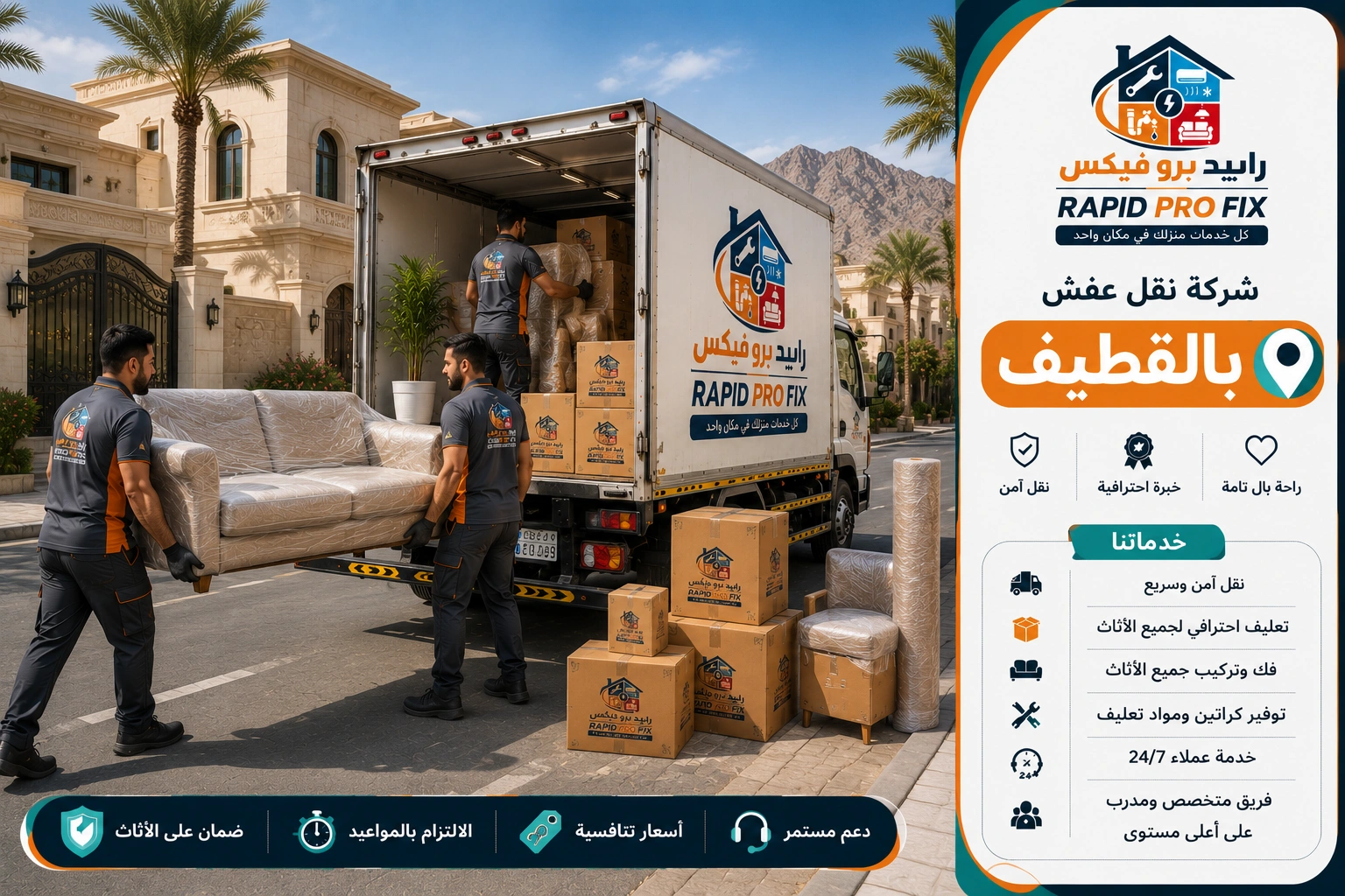 فك وتركيب الأثاث بالقطيف بواسطة فنيين متخصصين في التعامل مع غرف النوم والمطابخ والدواليب والأثاث المنزلي والمكتبي باحترافية عالية.