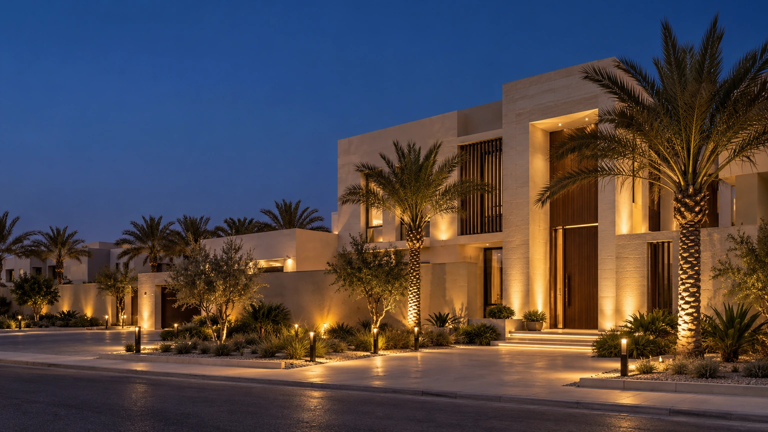 إنارة واجهة محل تجاري ولوحة إعلانية مضاءة بالدمام
